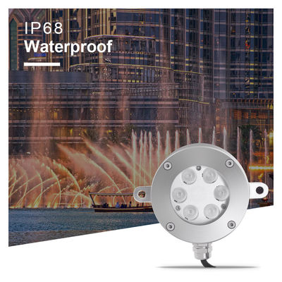 OEM ODM DMX Control RGB LED Fountain Light Waterproof 6*2W 6*3W RGB Led Color With U Type Bracket
