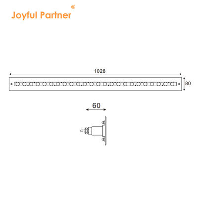 Linear Bar Light IP68 Outdoor Waterproof Stainless Steel DMX512 RGB+3000k Underwater Light