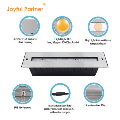 Stainless Steel 316L Underwater Linear Light Recessed Swimming Pool Lights LED