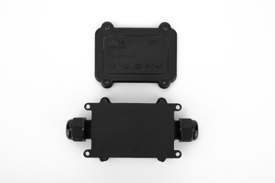 Black IP68 Quick Connector 24A 450VAC Waterproof Junction Box 2 Pin