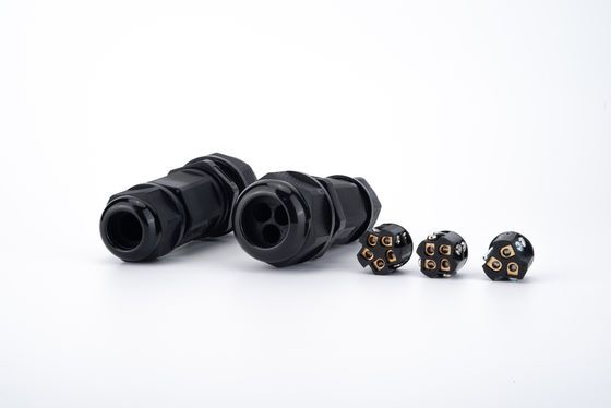 1 In 2 Out Black IP68 Quick Connector Waterproof Underground Cable Junction Box