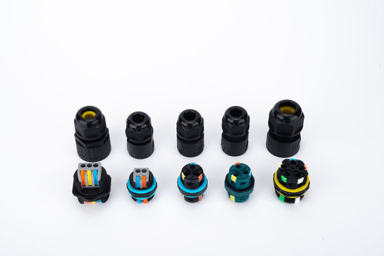 Wire Cable Connector 32A 250VAC IP68 Waterproof 2 Way Connector 6-12mm DIA