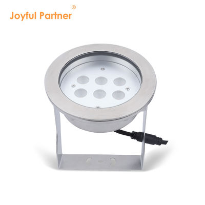 Underwater Led Spotlight Stainless Steel 316L 24W RGBW IP68 With Tempered Glass