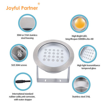 IP68 LED Underwater Spot Light 20W 40W 60W 80W DMX512 Pond Spot Lights