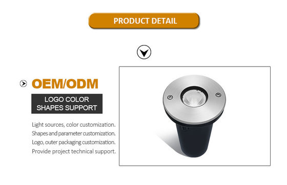 LED Inground Buried Lamp IP67 1W 3W DIA67MM DC24V Floor Recessed Water-Resistant For Outdoor Garden