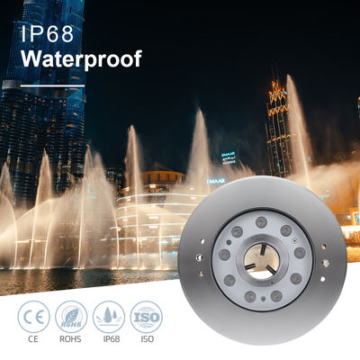 Underwater Fountain Lamp IP68 9W RGB Stainless Steel 316 For Musical Fountain