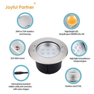 Swimming Pools Underwater Lights 6W12W LED Single Color DC24V DIA170MM ABS Black Back Box