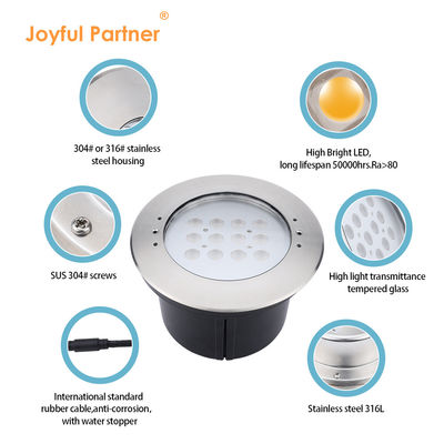 Newest Factory Direct IP68 Waterproof 316 Stainless Steel Submersible Pool Lights Recessed 20W/40W LED Pond Light