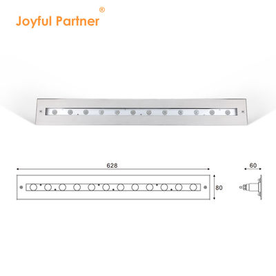 Underwater Linear Light Rectangle Shape With Asymmetrical Beam IP68 SS316L Material