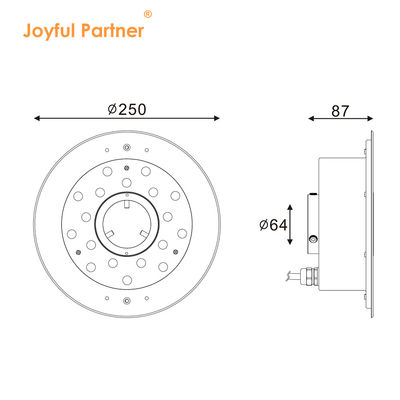 Underwater Fountain Lamp IP68 18W RGB Stainless Steel 316 for Musical Fountain
