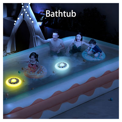 IP68 Waterproof Remote Chargeable Temperature Display RGB Solar Floating Pool Lights For Swimming Pool Party