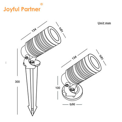 Garden Spotlight CREE COB LED 12W Aluminum Body Warm White 3000K CE, EMC, LVD For Outdoor Garden Use
