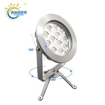 CE ROHS Certification DC 24V IP68 Factory Supply 12X1W LED Single Color Submersible Low Voltage Pond Lights