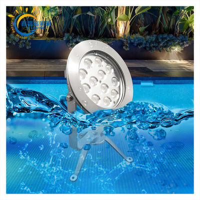 CE ROHS Certification DC 24V IP68 Factory Supply 12X1W LED Single Color Submersible Low Voltage Pond Lights