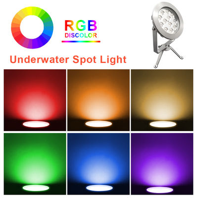 RGB LED Light Submersible Lights 12x3W RGB 3in1 Outdoor Waterproof Stainless Steel 304 With MOQ