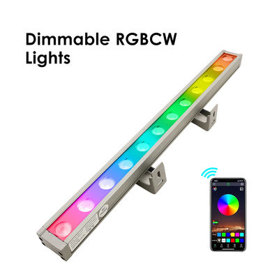 DC24V Voltage RGB Light Bar Tempered Glass W42*H27*500MM For Exterior Lighting Projects