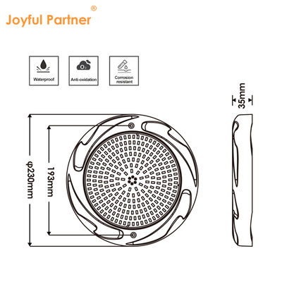 Underwater Swimming Pools Lighting Surface Mounted Resin Filled IP68 AC12V ABS+PC RGBW SMD2835