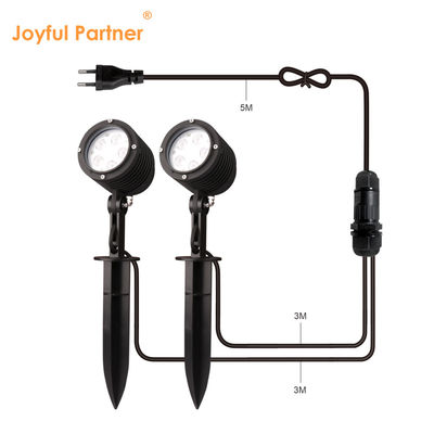 DC24V Garden Spot Lights 5W 10W Outdoor Powder Coating Housing Single Color 3000K Plastic Spike For Trees