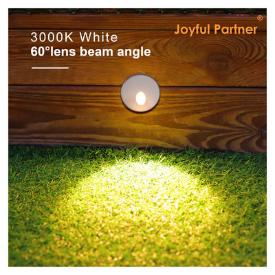 2W LED Recessed Light Warm White 3000K IP65 Powder Coating Finish With Plastic Mounting