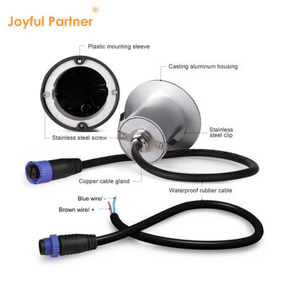 12VDC / 24VDC Modern Casting Aluminum Housing Round Shape IP65 Garden Outdoor Wall Light 
