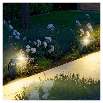 24V Garden Spike Lights DIA 50mm 6W CREE COB LED Aluminum Face Cover With Adjustable Beam Angle