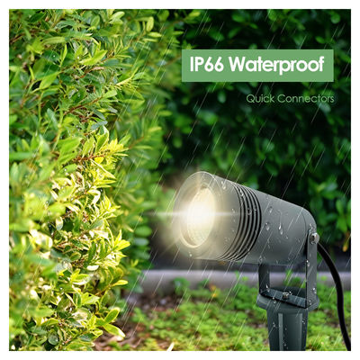 High Brightness 1000LM 3500K Warm White 10W LED IP65 Waterproof Spotlight Outdoor Lights for Garden Tree
