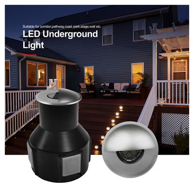 IP67 Recessed Semi Shading Round RGB Warm White Side Emitting Underground Buried Inground Light