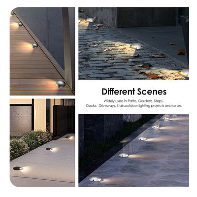 1W Recessed Corridor Step Light Ultra Thin DIA70mm DC 24V 3000k Warm White For Outdoor Lighting 