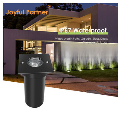 6W COB LED 85mm*85mm Black Aluminum Housing Square Shape Underground Buried LED Lights For Outdoor Patio Gardens
