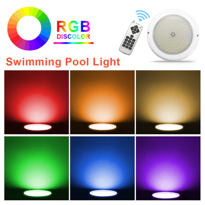 LED Swimming Pool Light Remote Color Change 18W PAR56 IP68 Waterproof Wall Mounted