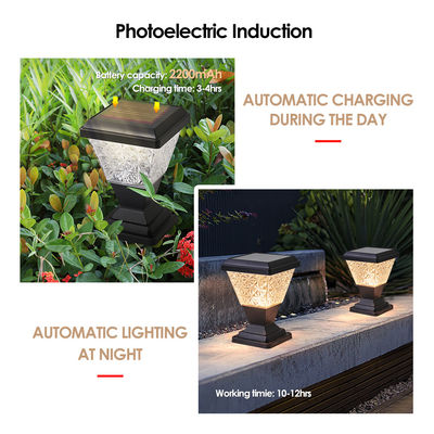 LED Solar Courtyard Light IP65 Outdoor Waterproof 3.5W 2200mAh Anti-UV Material Plastic With PC Lens For Porch Path
