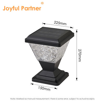 Garden Gate Light Solar Powered 124 Pcs SMD 2835 LED 150 Lm/W 5W Sloar Panels With PC Lampshade