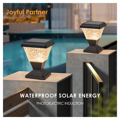 Garden Gate Light Solar Powered 124 Pcs SMD 2835 LED 150 Lm/W 5W Sloar Panels With PC Lampshade