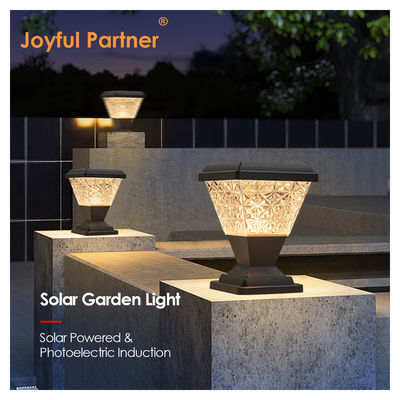 Garden Gate Light Solar Powered 124 Pcs SMD 2835 LED 150 Lm/W 5W Sloar Panels With PC Lampshade