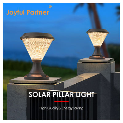 Energy Powered Pillar Light 5W/3.7V  Polycrystalline Sloar Panels Epistar DIA 200mm RGB Remote Control