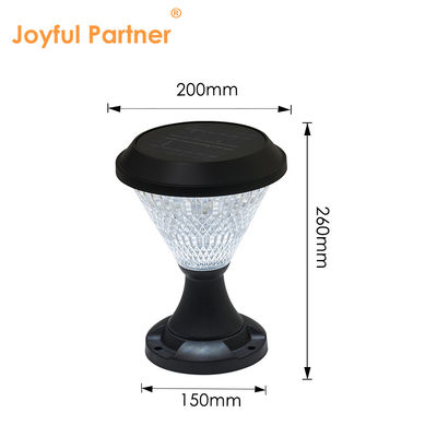 Energy Powered Pillar Light 5W/3.7V  Polycrystalline Sloar Panels Epistar DIA 200mm RGB Remote Control
