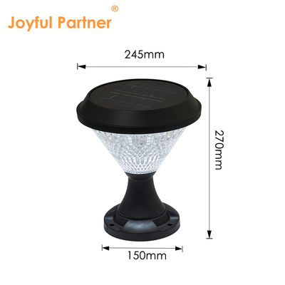 Solar Bollard Lights ABS Material Polycrystalline Sloar Panels Epistar SMD DIA245mm IP65  APP Controlled  waterproof