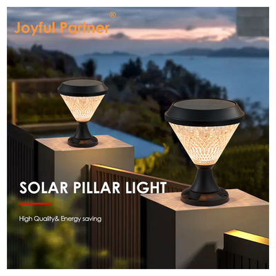 Solar Bollard Lights ABS Material Polycrystalline Sloar Panels Epistar SMD DIA245mm IP65  APP Controlled  waterproof