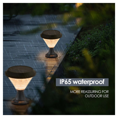 Solar Bollard Lights ABS Material Polycrystalline Sloar Panels Epistar SMD DIA245mm IP65  APP Controlled  waterproof