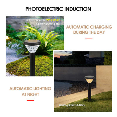 Outdoor Solar Garden Lights Up To 12 Hrs Long Last Plastic Lens Aluminum Material ABS Light Control  With Epistar SMD