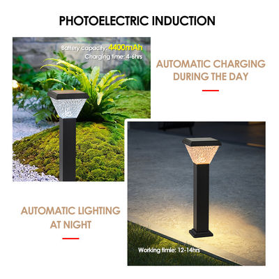 Outdoor LED Solar Lawn Light Large Capacity Battery ABS Aluminum Material RGB Color Suitable For Courtyard Parks