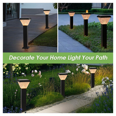 Outdoor LED Solar Lawn Light Large Capacity Battery ABS Aluminum Material RGB Color Suitable For Courtyard Parks