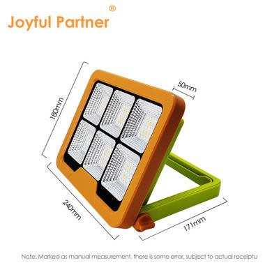 Portable Led Solar Flood Light SMD LED Warm White 3000K Rechargeable Battery With Remote Control