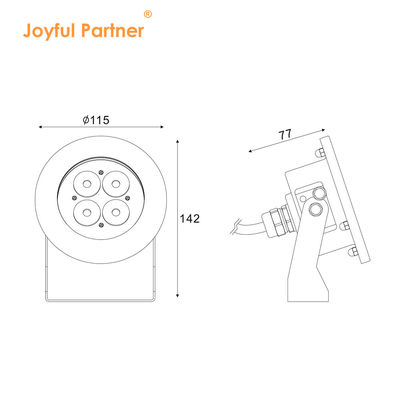 Waterproof Underwater LED Lights IP68 12W 16W Stainless Steel 316 DC24V Beam  Angle 8 Degree