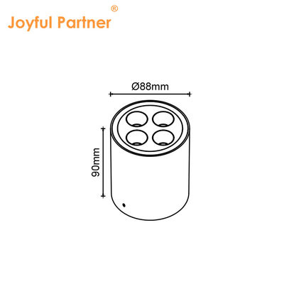 LED Ceiling Light Surface Mounted Cylindrical Aluminum Housing AC 220V 8W 3000K For Hallway
