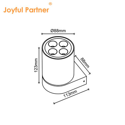 Factory Custom Surface Mounted Downlights 4*2w SMD LED Indoor Outdoor IP65 Cylinder Four-Hole 