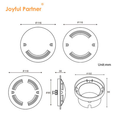 Recessed Side Emitting Inground Lights IP67 Waterproof Mini Size CE RoHS Stainless Steel Cover