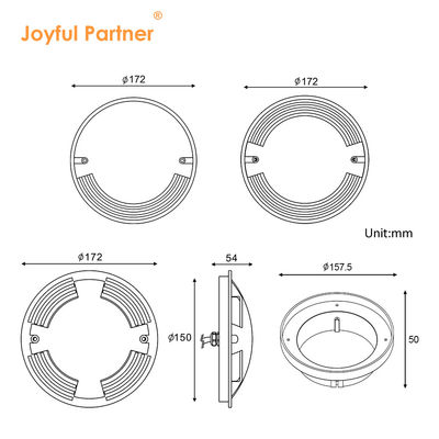 Joyful Waterproof Recessed LED inground light Pure aluminum 6063 housing One Two Four Ways Side Emitting