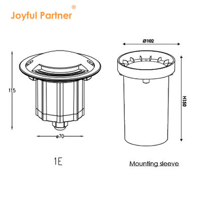 Landscape Inground Light Cree COB LED 3000k One Two Four Side View Driveway Light SS316 Front Cover IP67