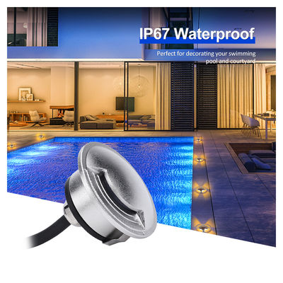 Ultra Thin IP67 Waterproof Recessed 2W LED Outdoor Inground Lighting SS316 Cover For Garden Pathway